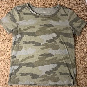 American Eagle Camo Green Top